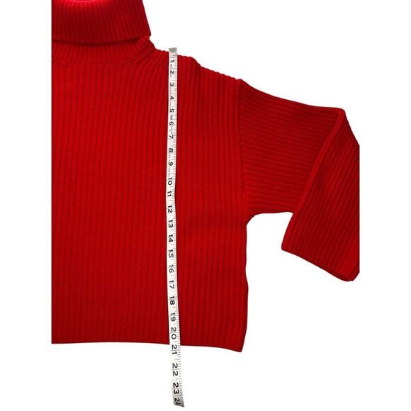 H&M oversized ribbed red turtleneck sweater - M - Picture 7 of 7